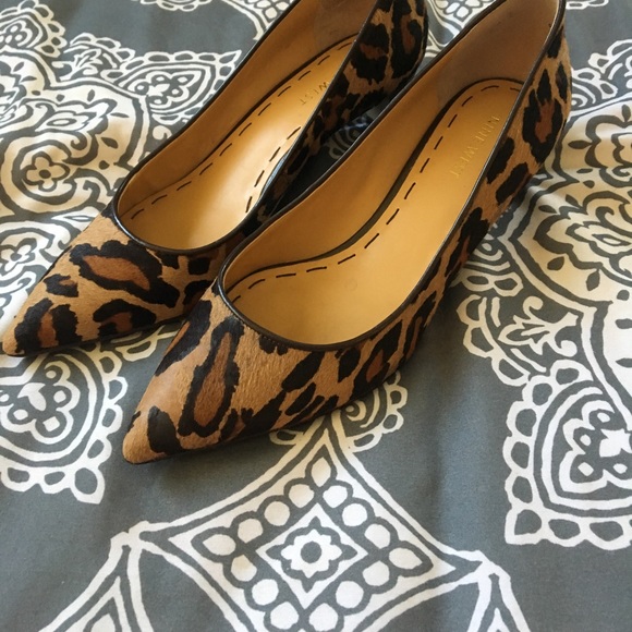 leopard kitten heels nine west